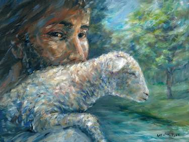 Portrait of Jesus Carrying Lamb on Shoulder thumb