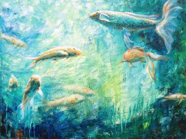 Print of Impressionism Fish Paintings by Melani Pyke