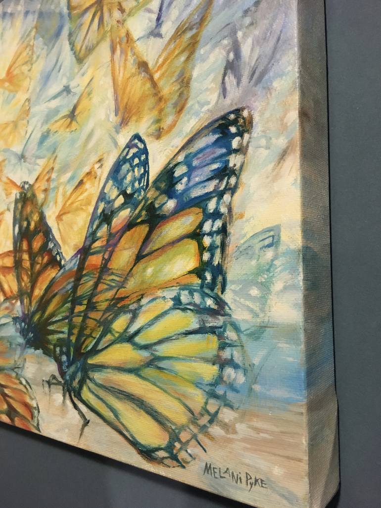 Monarch Butterflies as Angels: Beach Migration Painting by Melani Pyke ...