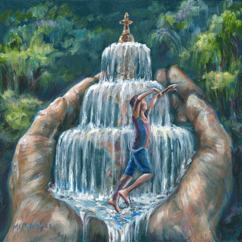 In the Fountain Painting by Melani Pyke Saatchi Art