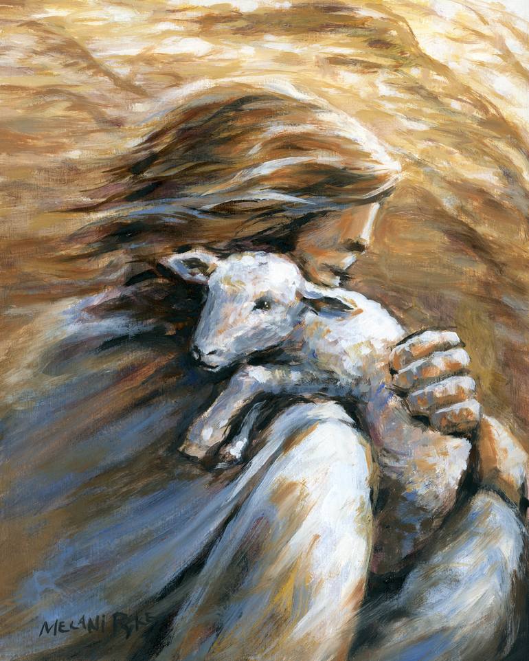 Jesus Carrying Lost Sheep Home - Print