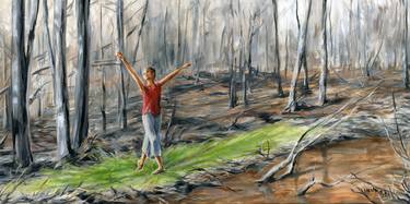 Spreading Spring (Ballet Dancer on Green Grass with Forest Trees) thumb