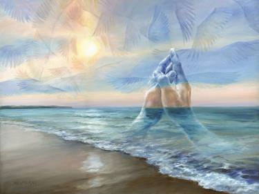 Original Surrealism Beach Paintings by Melani Pyke