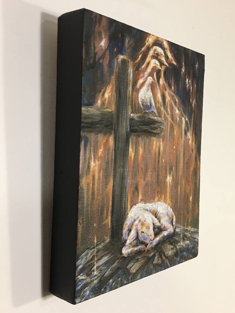 Original Surrealism Religion Painting by Melani Pyke