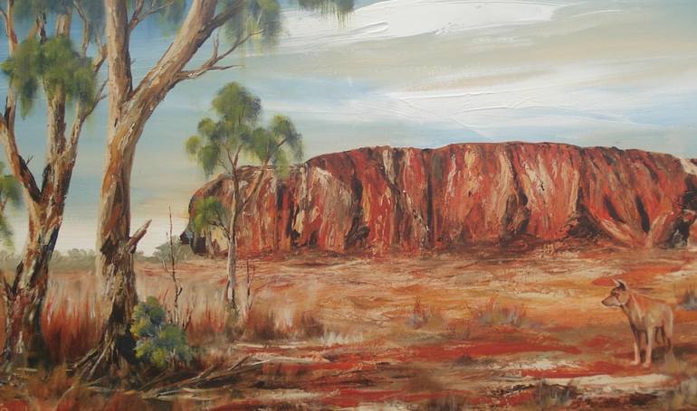 Ayers Rock Uluru Australia Painting, Most Famous Australian Landscape Artists