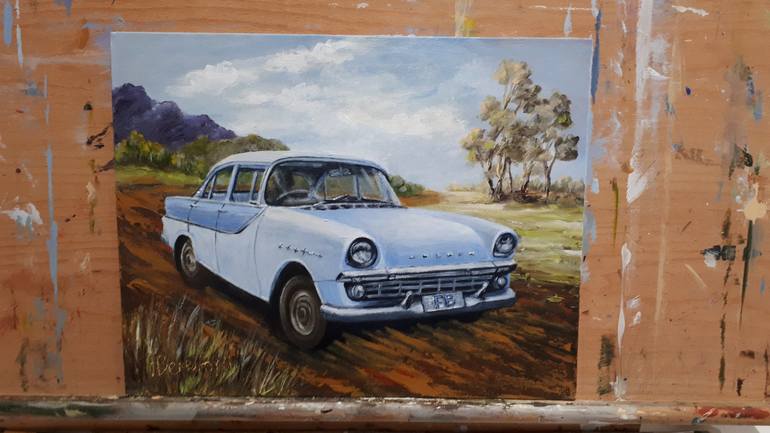 Original Realism Car Painting by Jennifer Beresford