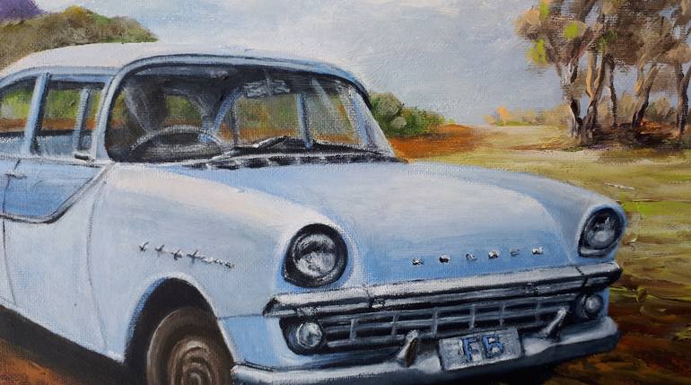 Original Realism Car Painting by Jennifer Beresford