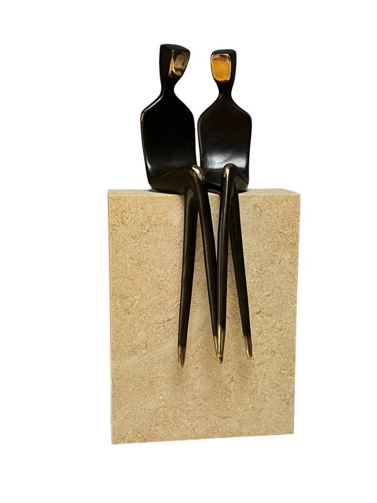 Original Art Deco Men Sculpture by Yenny Cocq