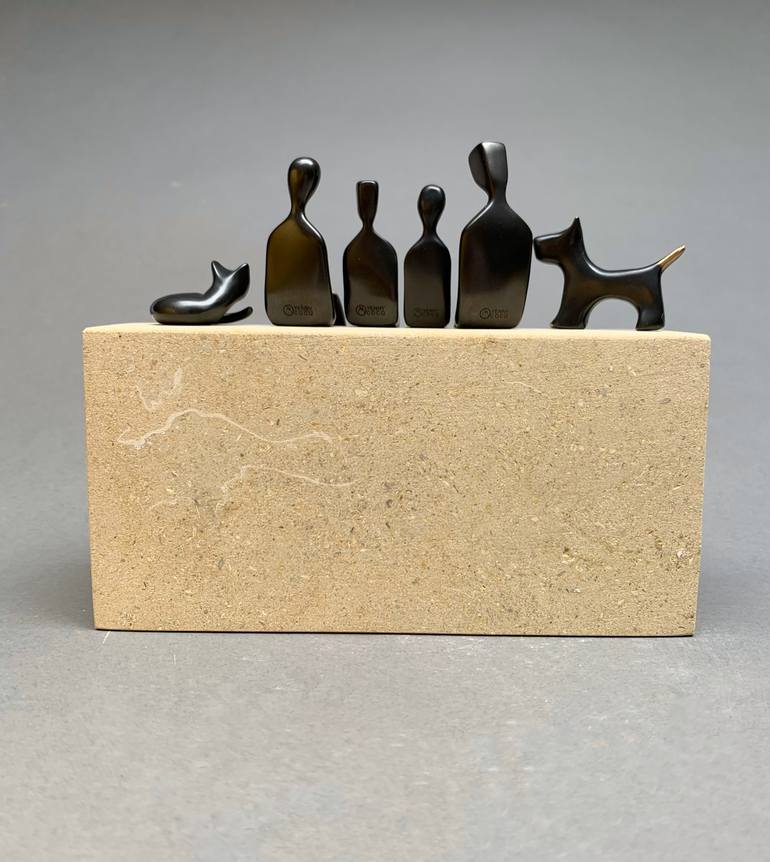 Original Conceptual Family Sculpture by Yenny Cocq