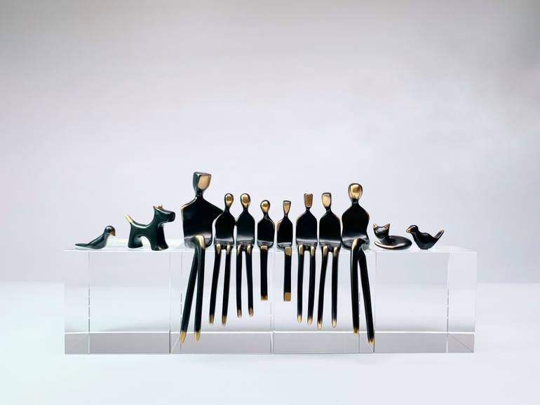 Original Conceptual Family Sculpture by Yenny Cocq