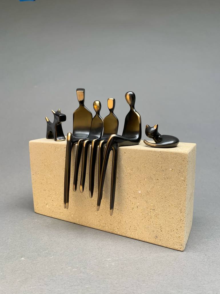 Original Conceptual Family Sculpture by Yenny Cocq