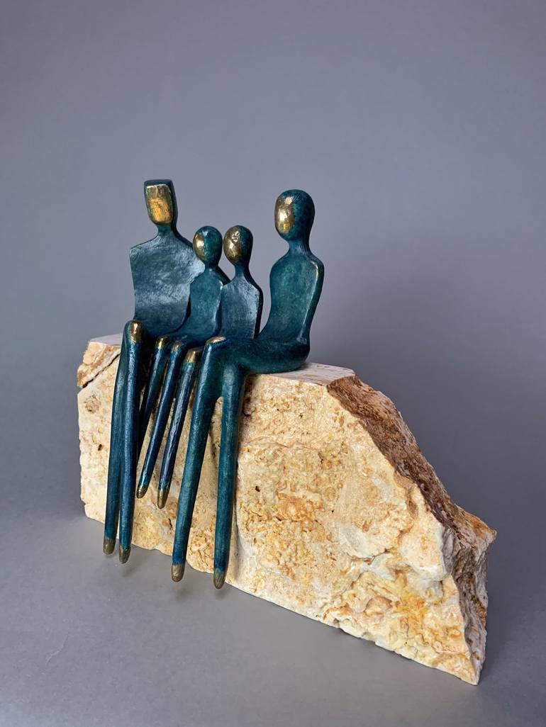 Original Conceptual Family Sculpture by Yenny Cocq