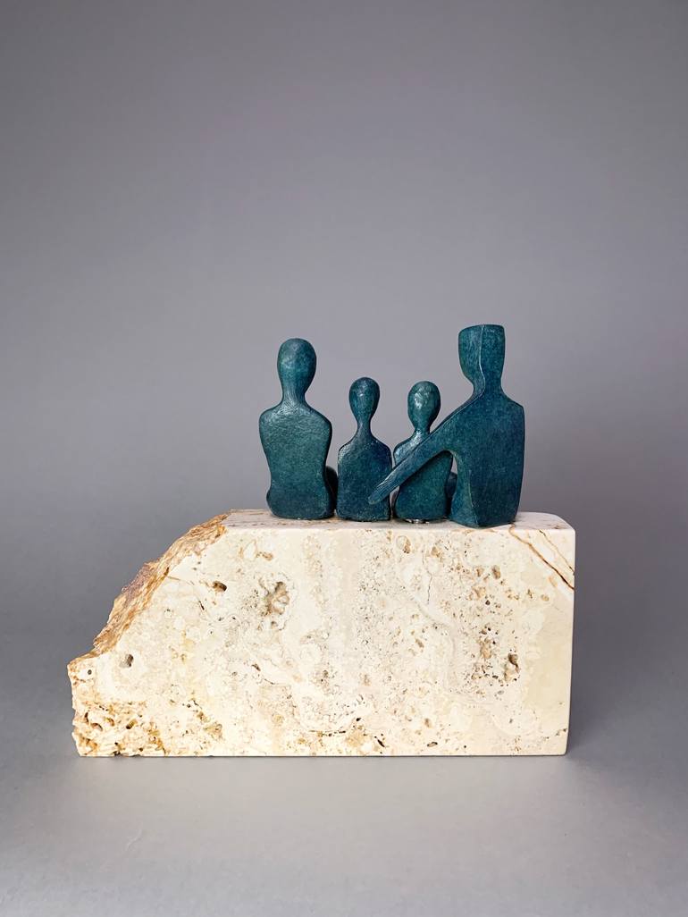 Original Family Sculpture by Yenny Cocq