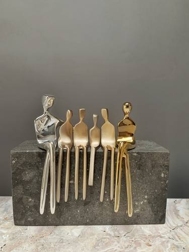 (reserved 009) family of 6 in gold silver and bronze thumb