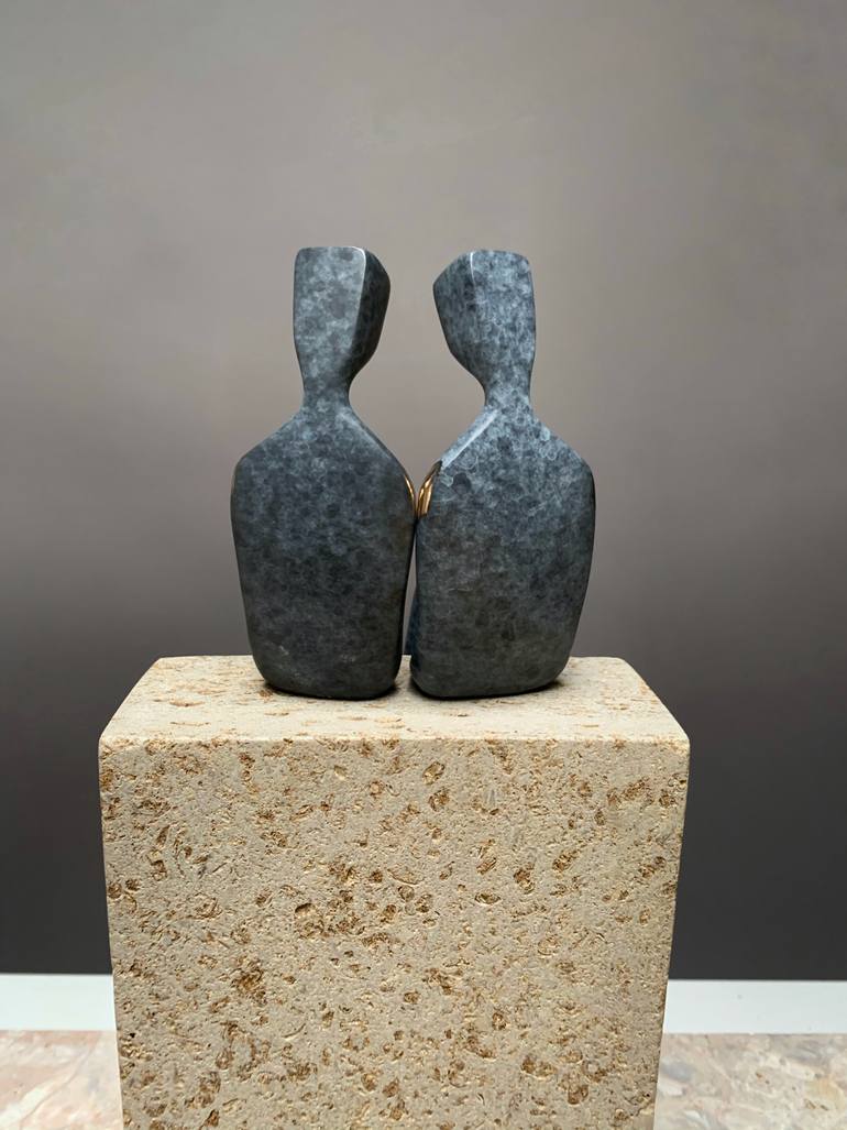 Original Art Deco People Sculpture by Yenny Cocq