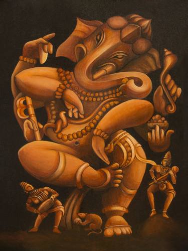 Print of Art Deco Religion Paintings by Sudhir Halarnkar