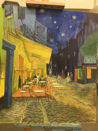 Cafe Terrace at Night (Vincent van Gogh copy) thumb