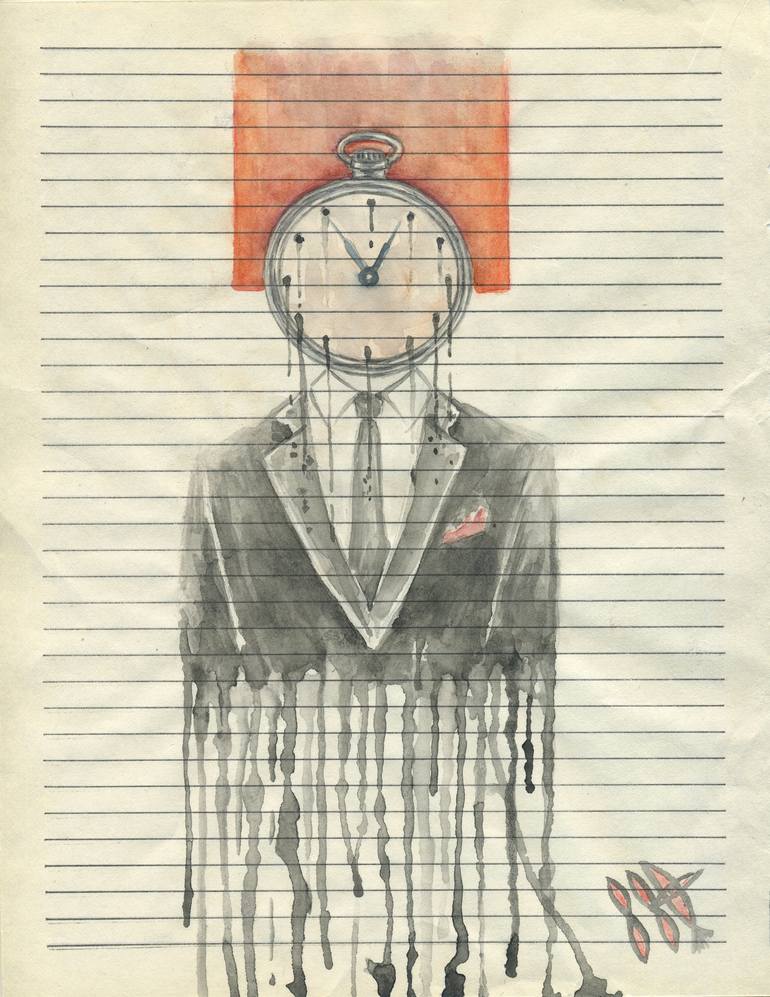 No time to explain. Drawing by Olex Runda Saatchi Art