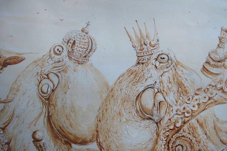 Original Surrealism Animal Drawing by Radyslav Dziuba
