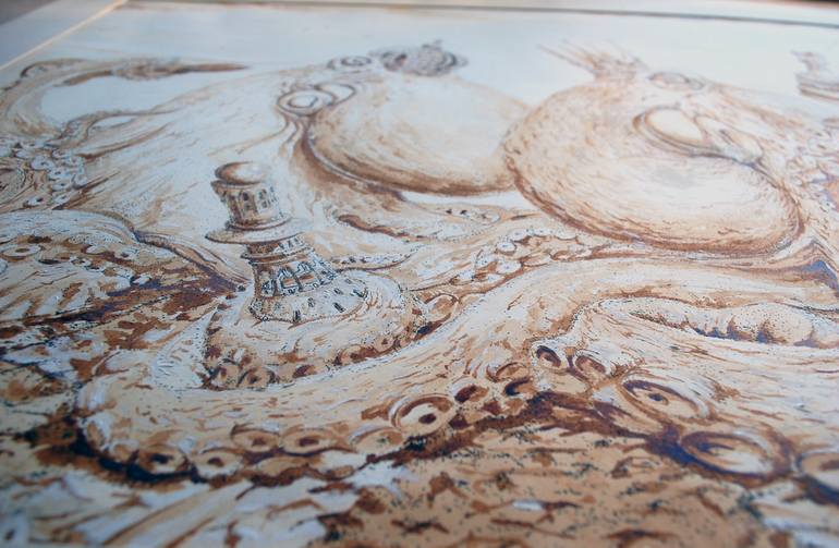 Original Surrealism Animal Drawing by Radyslav Dziuba