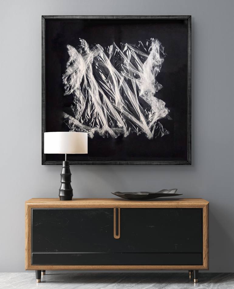 Original Black & White Abstract Painting by Logan Moody