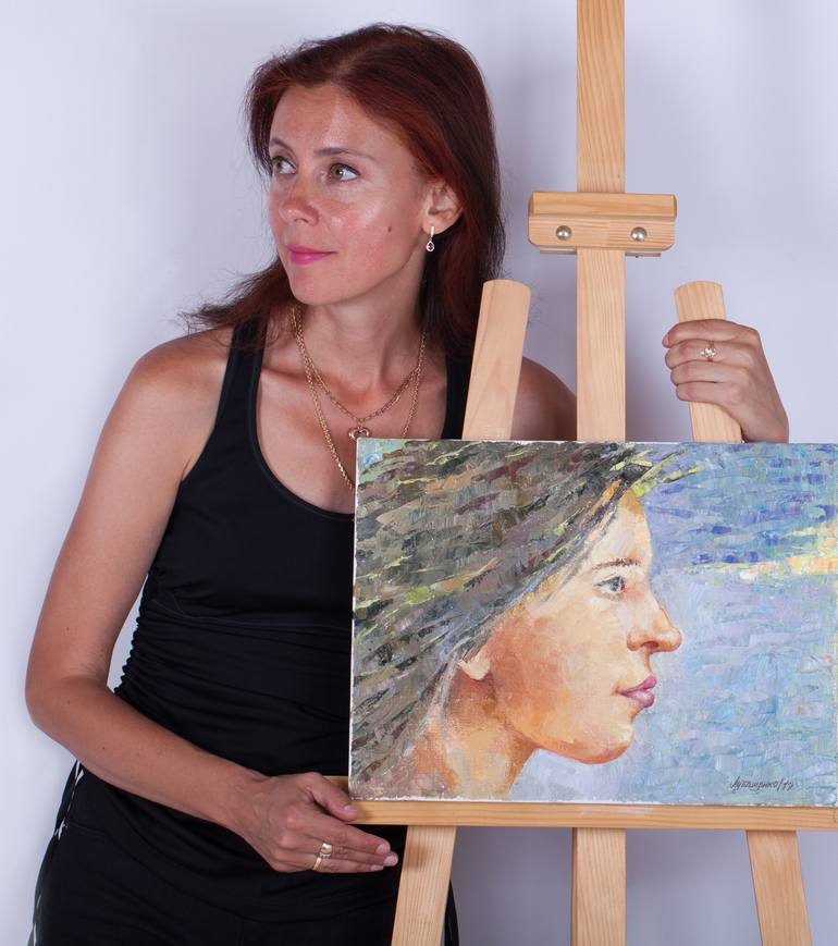 Original Figurative Portrait Painting by Iryna Lupashchenko