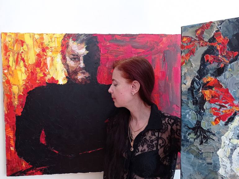 Original Art Deco People Painting by Iryna Lupashchenko