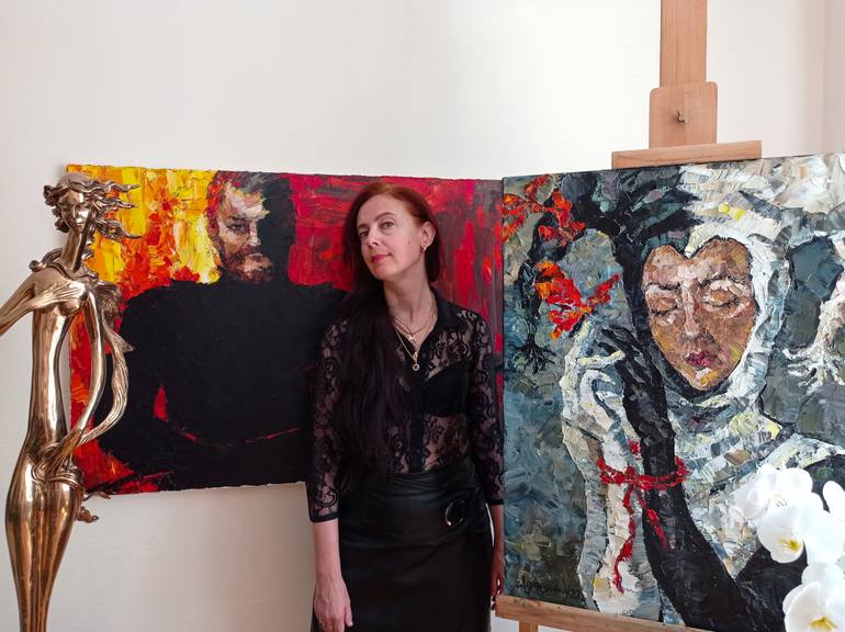 Original Art Deco People Painting by Iryna Lupashchenko