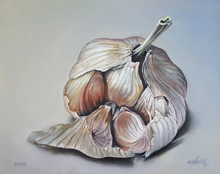 Garlic Painting by Harun Ayhan Saatchi Art