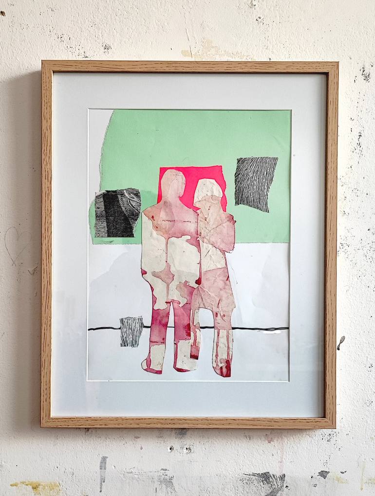 Original Contemporary Love Collage by Danica Ondrejovic