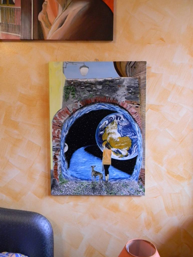 Original Surrealism Fantasy Painting by Marzia Vincenza Ciliberto