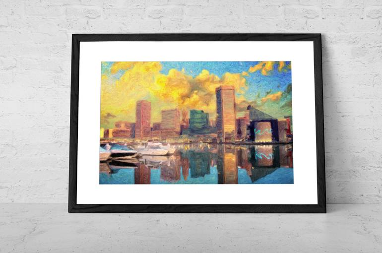 Original Impressionism Cities Painting by Taylan Soyturk