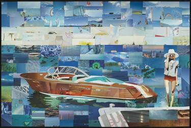 Original Boat Collage by M Mermic