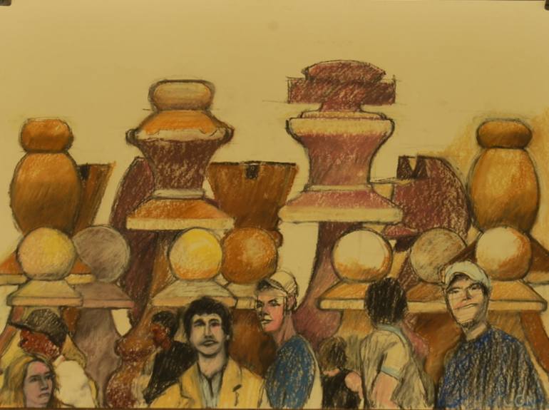Original Expressionism People Drawings by Jonathan Wijnberg