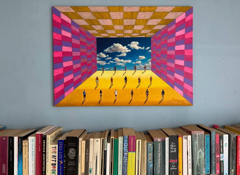 Original Figurative Geometric Painting by Stefano Pallara