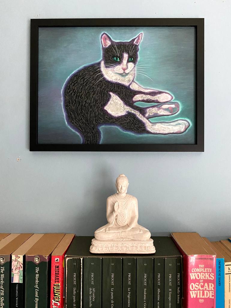Original Figurative Cats Painting by Stefano Pallara