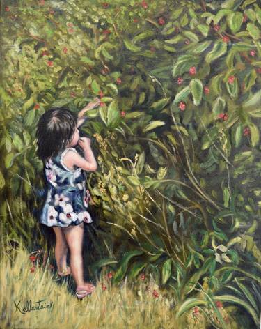 Print of Realism Kids Paintings by Francine Kellerstein  Calestagne