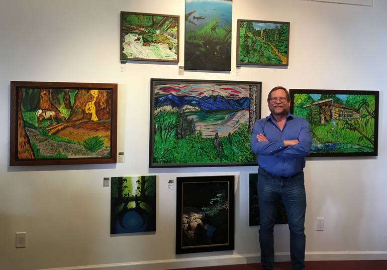 Original Impressionism Landscape Painting by Jeffrey Damasiewicz