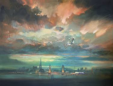 Original Abstract Expressionism Outer Space Paintings by Gary Phillips