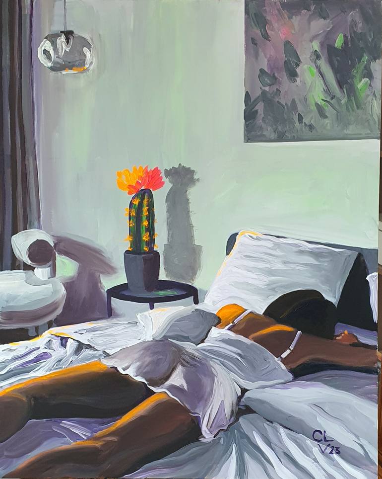 Original Contemporary Erotic Painting by Victor Costachescu