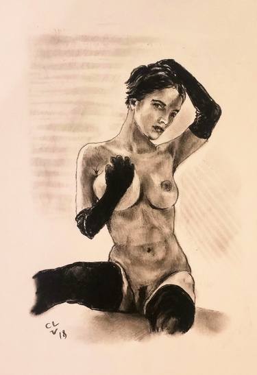 Print of Fine Art Nude Drawings by Victor Costachescu