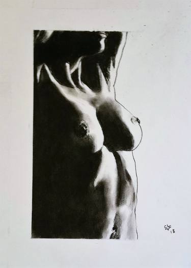 Original Fine Art Nude Drawings by Victor Costachescu