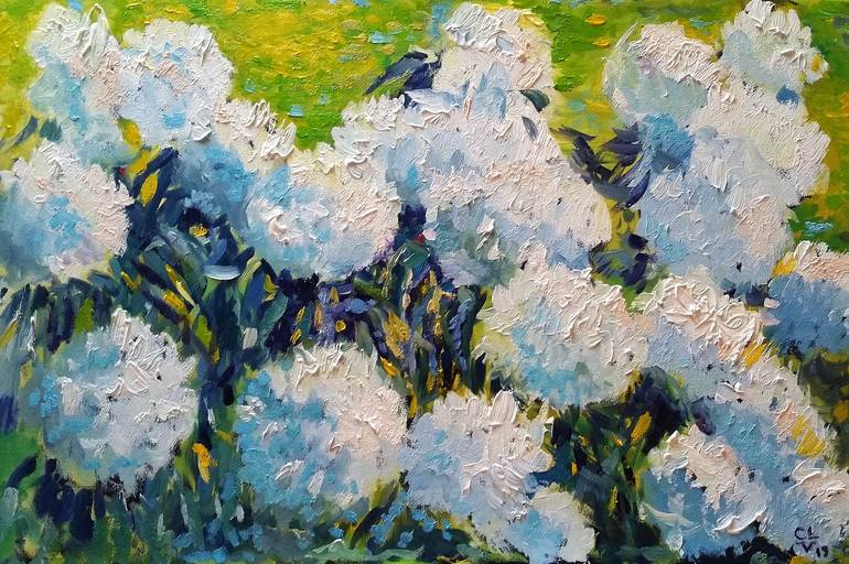 Original Figurative Floral Painting by Victor Costachescu