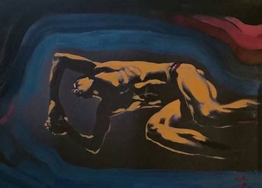 Original Expressionism Nude Paintings by Victor Costachescu