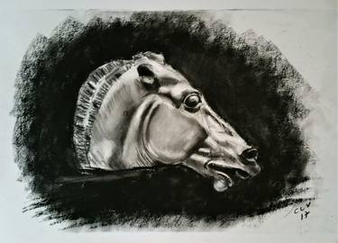 Original Figurative Animal Drawings by Victor Costachescu