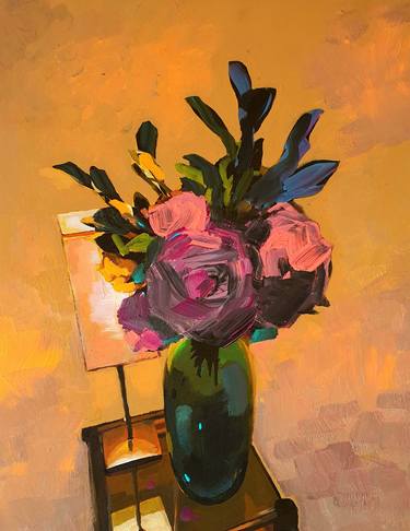 Original Floral Paintings by Victor Costachescu