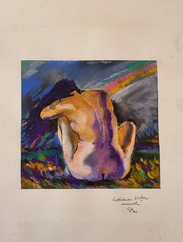 Original Impressionism Nude Paintings by Victor Costachescu