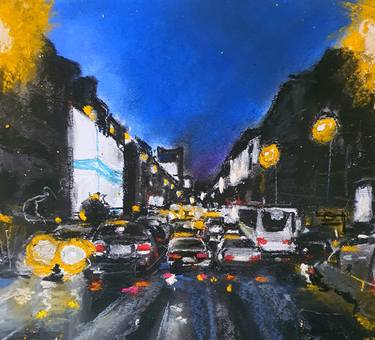 Original Expressionism Cities Paintings by Victor Costachescu
