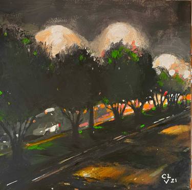 Original Expressionism Landscape Paintings by Victor Costachescu