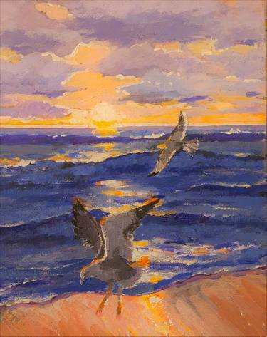 Seagulls at Dawn thumb